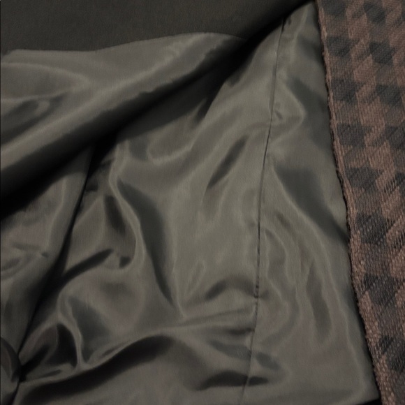 Le Suit espresso & black houndstooth belted blazer jacket SZ 18 workwear NWT - Picture 13 of 13